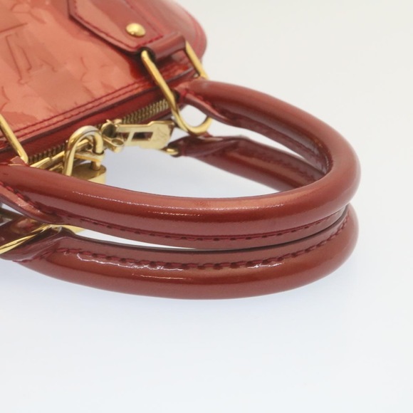LOUIS VUITTON Vernis Rayures Alma BB Hand Bag Red LV Auth tp198 - Picture 8 of 16